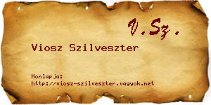 Viosz Szilveszter névjegykártya